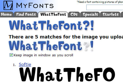 WhatTheFont Riconoscimento Automatico Font Online