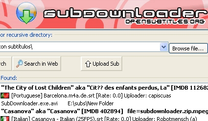 Subdownloader Scaricare Sottotili di Film e Canzoni