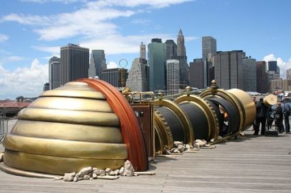 Telectroscopio per vedere da New York a Londra, attraverso una lente