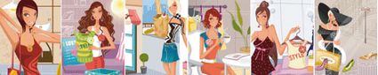 Strabilianti Free Vectors: Girls, Fashion, Shopping e Lifestyle